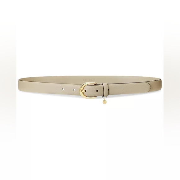 Lauren Ralph Lauren Women’s Charm Crosshatch Leather Belt – Size Large - Picture 1 of 5